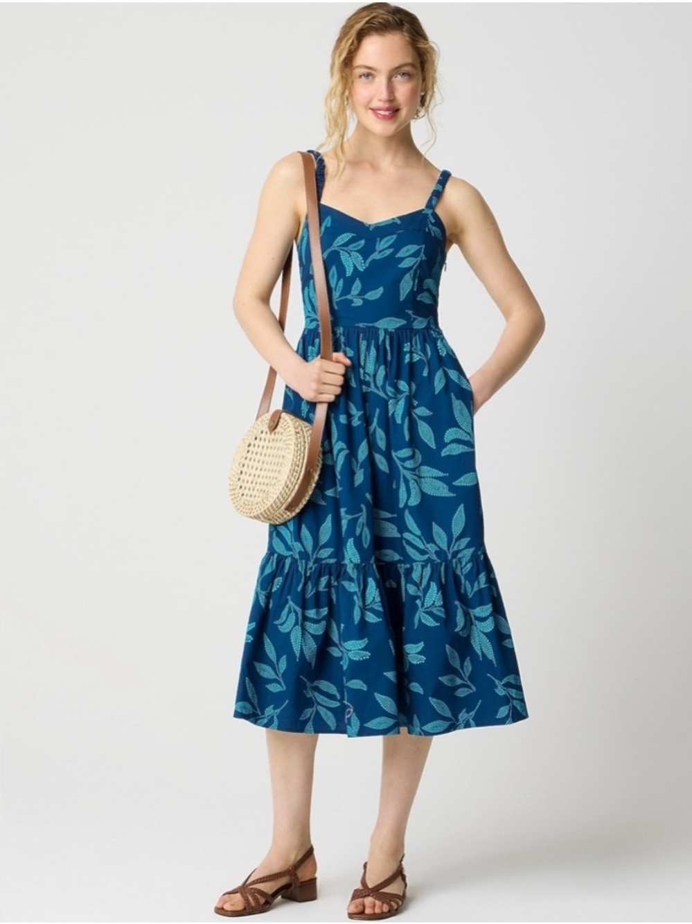 J Crew Dress 2 Poplin Blue